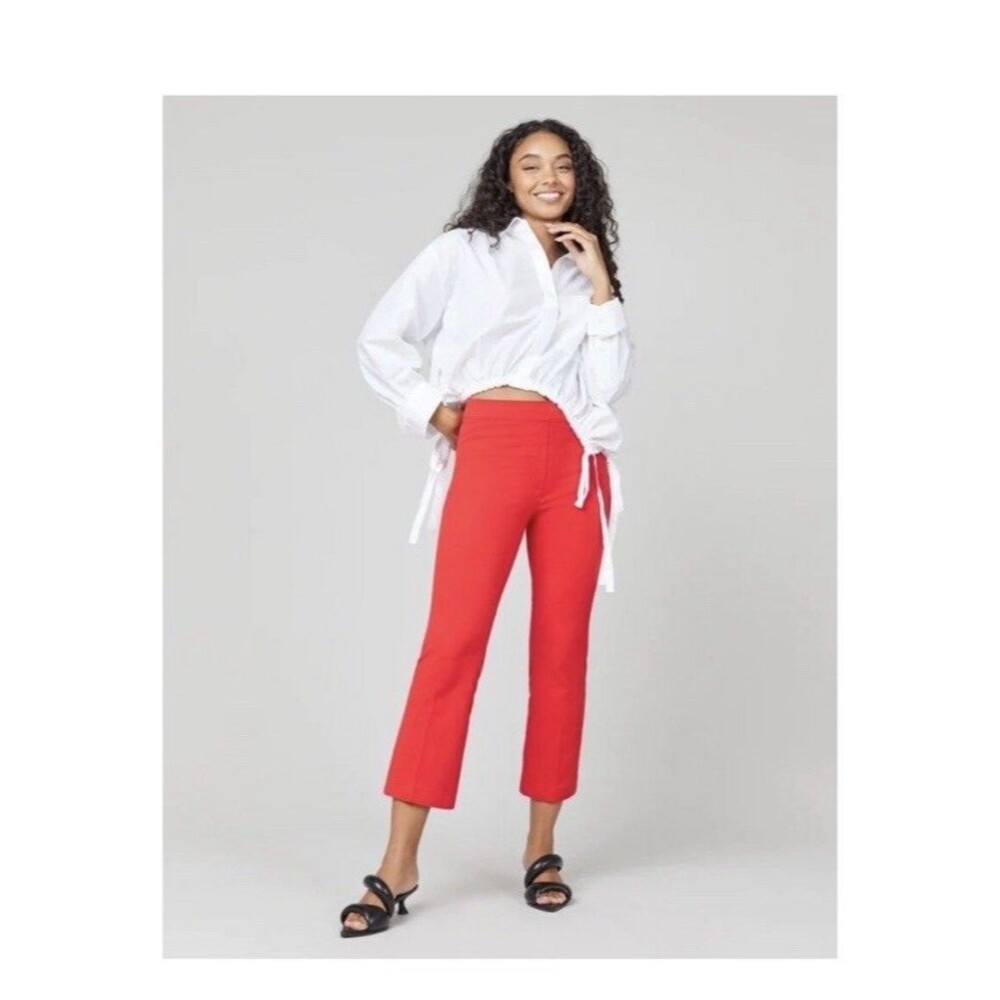 Spanx On The Go Kick Flare Pants True Red NWT - Small